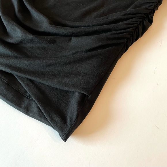 Banana Republic Black Ruched Soft Knit Bodycon Mini Skirt Size XS - Picture 6 of 15